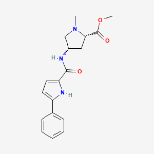 molecular formula C18H21N3O3 B4256841 methyl (2S,4S)-1-methyl-4-{[(5-phenyl-1H-pyrrol-2-yl)carbonyl]amino}pyrrolidine-2-carboxylate 