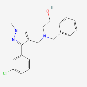 molecular formula C20H22ClN3O B4256957 2-[Benzyl-[[3-(3-chlorophenyl)-1-methylpyrazol-4-yl]methyl]amino]ethanol 