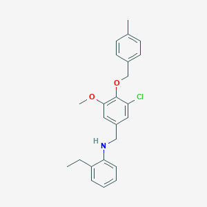 molecular formula C24H26ClNO2 B425735 N-{3-chloro-5-methoxy-4-[(4-methylbenzyl)oxy]benzyl}-2-ethylaniline 