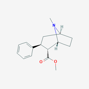 molecular formula C16H21NO2 B042579 Methyl (1R,2R,3S,5S)-8-methyl-3-phenyl-8-azabicyclo[3.2.1]octane-2-carboxylate CAS No. 50370-54-2