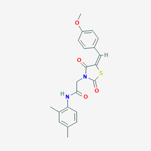 molecular formula C21H20N2O4S B004258 N-(2,4-dimethylphenyl)-2-[(5E)-5-(4-methoxybenzylidene)-2,4-dioxo-1,3-thiazolidin-3-yl]acetamide 