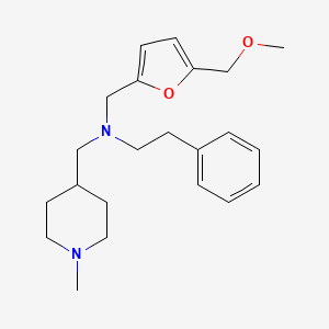 molecular formula C22H32N2O2 B4258034 N-[[5-(methoxymethyl)furan-2-yl]methyl]-N-[(1-methylpiperidin-4-yl)methyl]-2-phenylethanamine 