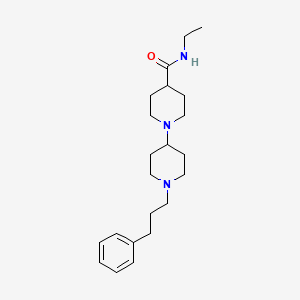 molecular formula C22H35N3O B4258049 N-ethyl-1'-(3-phenylpropyl)-1,4'-bipiperidine-4-carboxamide 