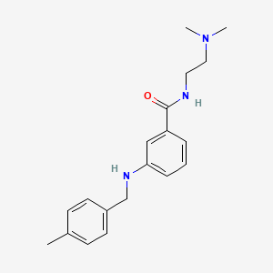 molecular formula C19H25N3O B4258062 N-[2-(dimethylamino)ethyl]-3-[(4-methylbenzyl)amino]benzamide 