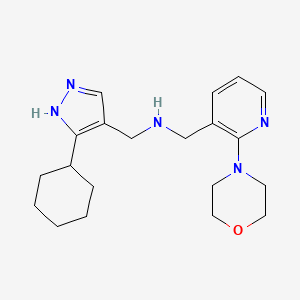 molecular formula C20H29N5O B4258114 N-[(5-cyclohexyl-1H-pyrazol-4-yl)methyl]-1-(2-morpholin-4-ylpyridin-3-yl)methanamine 