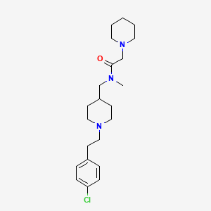 molecular formula C22H34ClN3O B4258259 N-[[1-[2-(4-chlorophenyl)ethyl]piperidin-4-yl]methyl]-N-methyl-2-piperidin-1-ylacetamide 