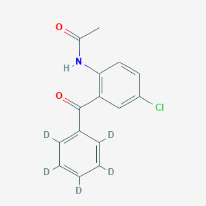 molecular formula C15H12ClNO2 B042584 N-[4-Chloro-2-(2,3,4,5,6-pentadeuteriobenzoyl)phenyl]acetamide CAS No. 65854-71-9