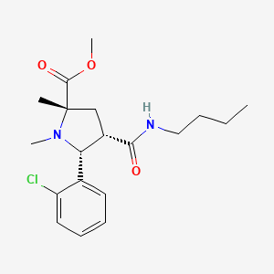 molecular formula C19H27ClN2O3 B4258504 methyl (2S,4S,5R)-4-(butylcarbamoyl)-5-(2-chlorophenyl)-1,2-dimethylpyrrolidine-2-carboxylate 