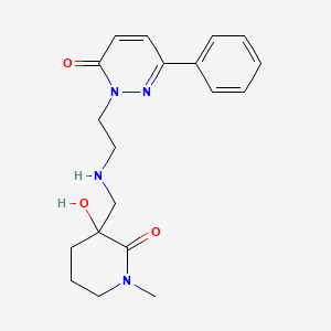 molecular formula C19H24N4O3 B4258571 2-[2-[(3-Hydroxy-1-methyl-2-oxopiperidin-3-yl)methylamino]ethyl]-6-phenylpyridazin-3-one 