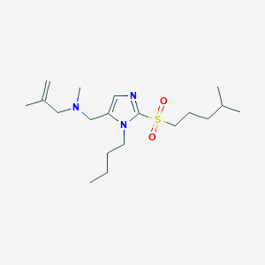 molecular formula C19H35N3O2S B4258640 N-[[3-butyl-2-(4-methylpentylsulfonyl)imidazol-4-yl]methyl]-N,2-dimethylprop-2-en-1-amine 
