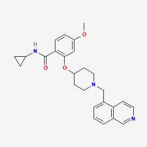molecular formula C26H29N3O3 B4258767 N-cyclopropyl-2-[1-(isoquinolin-5-ylmethyl)piperidin-4-yl]oxy-4-methoxybenzamide 