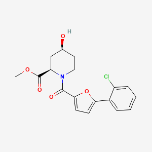 molecular formula C18H18ClNO5 B4259231 methyl (2R,4S)-1-[5-(2-chlorophenyl)furan-2-carbonyl]-4-hydroxypiperidine-2-carboxylate 