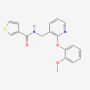 molecular formula C18H16N2O3S B4259638 N-[[2-(2-methoxyphenoxy)pyridin-3-yl]methyl]thiophene-3-carboxamide 
