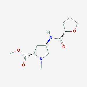molecular formula C12H20N2O4 B4259900 methyl (2S,4R)-1-methyl-4-{[(2S)-tetrahydrofuran-2-ylcarbonyl]amino}pyrrolidine-2-carboxylate 