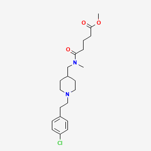 molecular formula C21H31ClN2O3 B4259903 Methyl 5-[[1-[2-(4-chlorophenyl)ethyl]piperidin-4-yl]methyl-methylamino]-5-oxopentanoate 