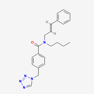 molecular formula C22H25N5O B4259905 N-butyl-N-[(2E)-3-phenylprop-2-en-1-yl]-4-(1H-tetrazol-1-ylmethyl)benzamide 
