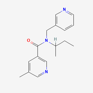 molecular formula C17H21N3O B4260008 N-(sec-butyl)-5-methyl-N-(pyridin-3-ylmethyl)nicotinamide 