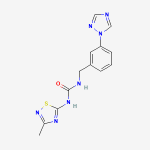 molecular formula C13H13N7OS B4260025 N-(3-methyl-1,2,4-thiadiazol-5-yl)-N'-[3-(1H-1,2,4-triazol-1-yl)benzyl]urea 