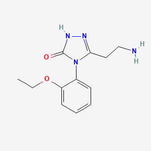 molecular formula C12H16N4O2 B4260170 5-(2-aminoethyl)-4-(2-ethoxyphenyl)-2,4-dihydro-3H-1,2,4-triazol-3-one 