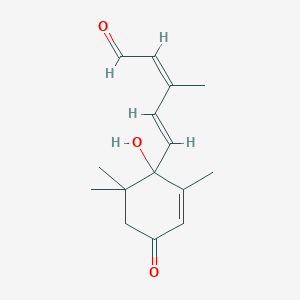 (2Z,4E)-5-(1-hydroxy-2,6,6-trimethyl-4-oxocyclohex-2-en-1-yl)-3-methylpenta-2,4-dienal