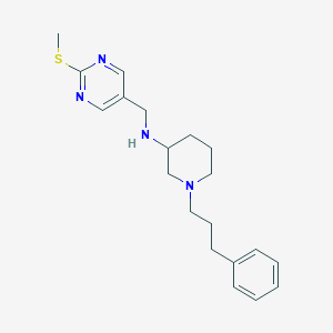molecular formula C20H28N4S B4260510 N-[(2-methylsulfanylpyrimidin-5-yl)methyl]-1-(3-phenylpropyl)piperidin-3-amine 