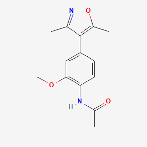 molecular formula C14H16N2O3 B4261133 N-[4-(3,5-dimethyl-1,2-oxazol-4-yl)-2-methoxyphenyl]acetamide 