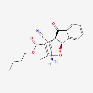 molecular formula C20H18N2O5 B4261248 butyl (3aR,8bR)-10-amino-11-cyano-2-methyl-4-oxo-4H-8b,3a-(epoxyetheno)indeno[1,2-b]furan-3-carboxylate 