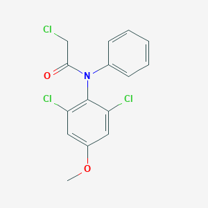 molecular formula C15H12Cl3NO2 B042616 2-chloro-N-(2,6-dichloro-4-methoxyphenyl)-N-phenylacetamide CAS No. 136099-58-6