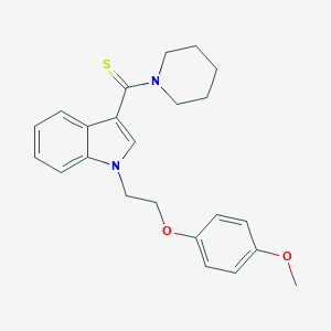 molecular formula C23H26N2O2S B426186 {1-[2-(4-methoxyphenoxy)ethyl]-1H-indol-3-yl}(piperidin-1-yl)methanethione 