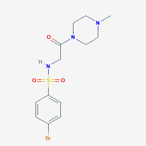 molecular formula C13H18BrN3O3S B426187 4-bromo-N-[2-(4-methylpiperazin-1-yl)-2-oxoethyl]benzenesulfonamide 