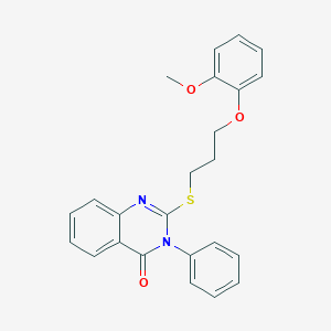 molecular formula C24H22N2O3S B426240 2-{[3-(2-methoxyphenoxy)propyl]sulfanyl}-3-phenyl-4(3H)-quinazolinone 