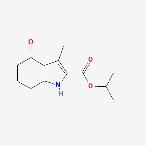 molecular formula C14H19NO3 B4262553 butan-2-yl 3-methyl-4-oxo-4,5,6,7-tetrahydro-1H-indole-2-carboxylate 