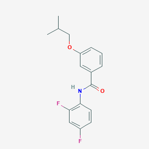 molecular formula C17H17F2NO2 B426266 N-(2,4-difluorophenyl)-3-(2-methylpropoxy)benzamide CAS No. 462097-25-2