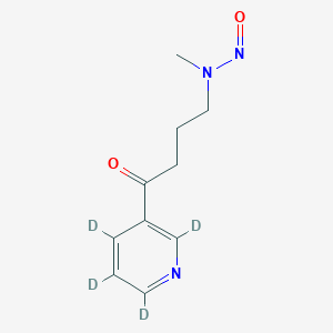molecular formula C₁₀H₉D₄N₃O₂ B042630 4-(甲基亚硝胺)-1-(3-吡啶基-d4)-1-丁酮 CAS No. 764661-24-7