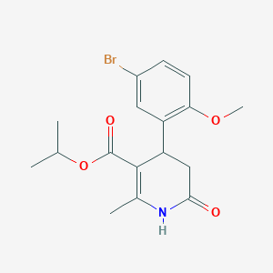 molecular formula C17H20BrNO4 B4263049 Propan-2-yl 4-(5-bromo-2-methoxyphenyl)-2-methyl-6-oxo-1,4,5,6-tetrahydropyridine-3-carboxylate 
