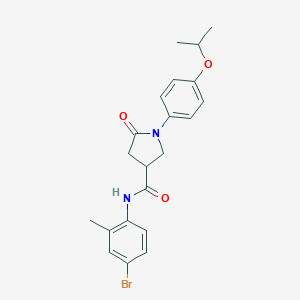 molecular formula C21H23BrN2O3 B426319 N-(4-bromo-2-methylphenyl)-5-oxo-1-[4-(propan-2-yloxy)phenyl]pyrrolidine-3-carboxamide 
