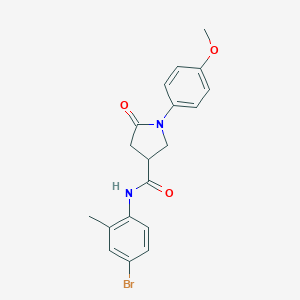 molecular formula C19H19BrN2O3 B426345 N-(4-bromo-2-methylphenyl)-1-(4-methoxyphenyl)-5-oxopyrrolidine-3-carboxamide 