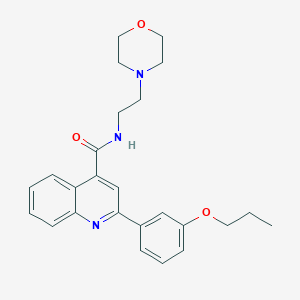 molecular formula C25H29N3O3 B4263522 N-[2-(morpholin-4-yl)ethyl]-2-(3-propoxyphenyl)quinoline-4-carboxamide 