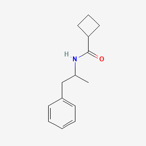 molecular formula C14H19NO B4263582 N-(1-phenylpropan-2-yl)cyclobutanecarboxamide 