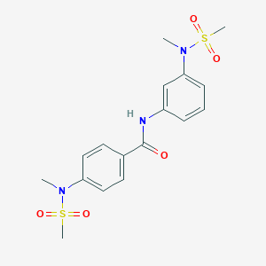 molecular formula C17H21N3O5S2 B426370 4-[methyl(methylsulfonyl)amino]-N-{3-[methyl(methylsulfonyl)amino]phenyl}benzamide 