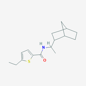 molecular formula C16H23NOS B4263740 N-[1-(bicyclo[2.2.1]hept-2-yl)ethyl]-5-ethylthiophene-2-carboxamide 