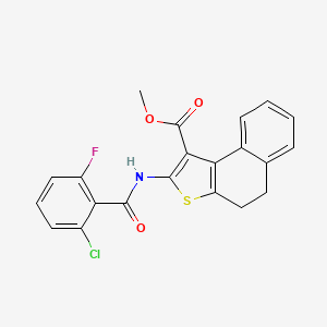 molecular formula C21H15ClFNO3S B4263811 Methyl 2-(2-chloro-6-fluorobenzamido)-4H,5H-naphtho[2,1-B]thiophene-1-carboxylate 