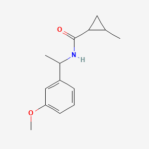 molecular formula C14H19NO2 B4263876 N-[1-(3-methoxyphenyl)ethyl]-2-methylcyclopropanecarboxamide 