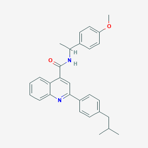 molecular formula C29H30N2O2 B4263900 N-[1-(4-methoxyphenyl)ethyl]-2-[4-(2-methylpropyl)phenyl]quinoline-4-carboxamide 