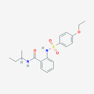 molecular formula C19H24N2O4S B426393 N-butan-2-yl-2-[(4-ethoxyphenyl)sulfonylamino]benzamide 