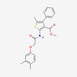 molecular formula C23H23NO4S B4263936 METHYL 2-[2-(3,4-DIMETHYLPHENOXY)ACETAMIDO]-5-METHYL-4-PHENYLTHIOPHENE-3-CARBOXYLATE 