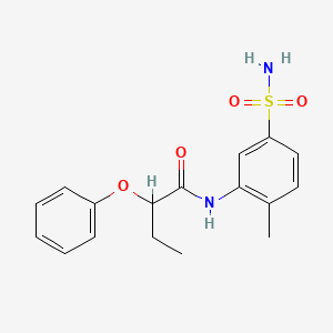 molecular formula C17H20N2O4S B4264024 N-(2-methyl-5-sulfamoylphenyl)-2-phenoxybutanamide 