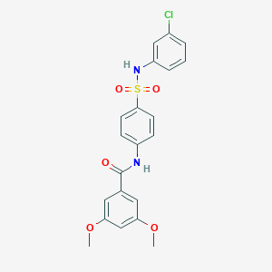 molecular formula C21H19ClN2O5S B426405 N-[4-[(3-chlorophenyl)sulfamoyl]phenyl]-3,5-dimethoxybenzamide 