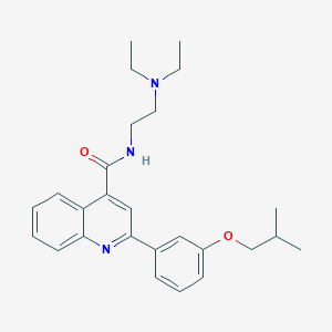 molecular formula C26H33N3O2 B4264105 N-[2-(diethylamino)ethyl]-2-[3-(2-methylpropoxy)phenyl]quinoline-4-carboxamide 