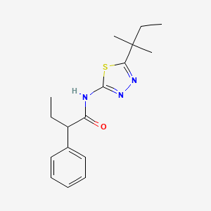 molecular formula C17H23N3OS B4264439 N-[5-(2-methylbutan-2-yl)-1,3,4-thiadiazol-2-yl]-2-phenylbutanamide 